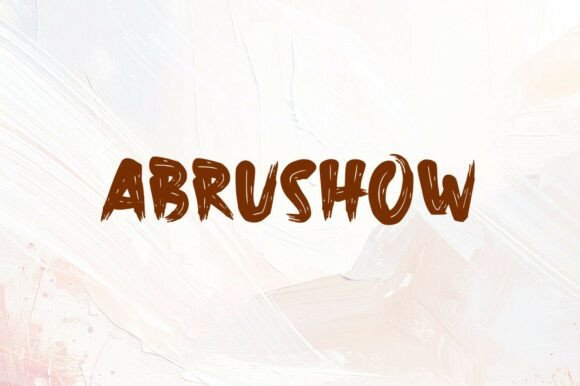 Abrushow: A Bold and Expressive Font for Editorial Design