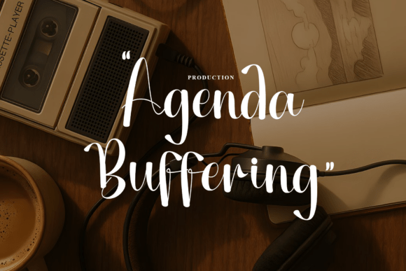 Agenda Buffering: A Graceful Script Font for Elegant Branding