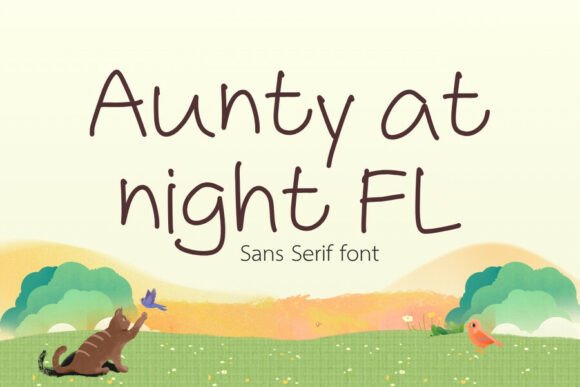 Aunty at Night Fl: A Charming Font for Editorial Design