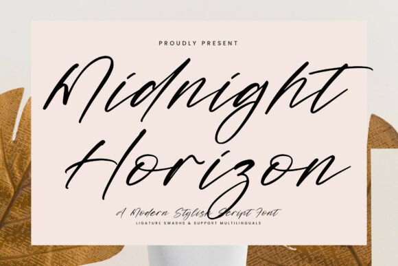 Midnight Horizon: A Stylish Font for Creative Makers