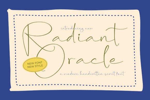 Radiant Oracle: A Modern Script Font for Editorial Charm