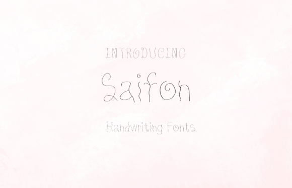 Saifon: A Friendly Font for Your Business Brand